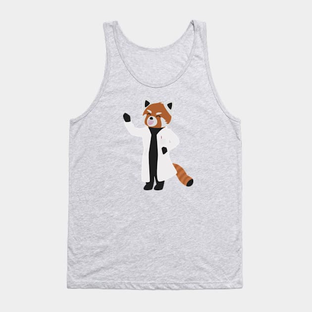 Mad Scientist Red Panda 変わり者 Hououin Kyouma - Okabe Steins Gate Tank Top by iamapanda